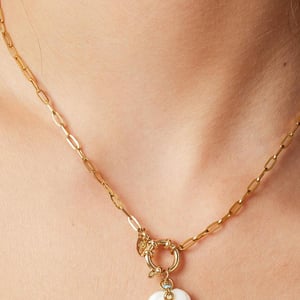 Necklace with heart and sea star charm - Beach collection h5 Picture4